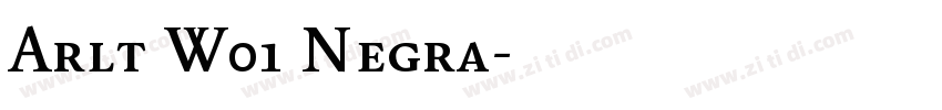 Arlt W01 Negra字体转换